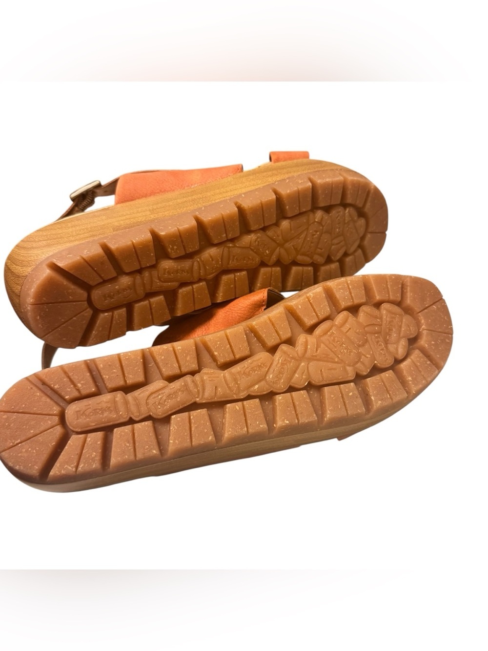 Kork-Ease Orange Woven Platform Sandals faux leather Sz 8 New without tag - Picture 8 of 9